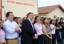 GOVERNADOR E PREFEITO INAUGURAM AMPLIAÇÃO E REFORMA DE ESCOLA