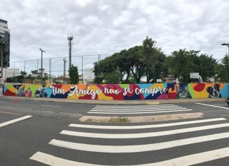 ARTE EM GRAFITE EMBELEZA FACHADAS DE PRÉDIOS PÚBLICOS EM FLORIANÓPOLIS