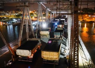 CARGA PESADA: PONTE HERCÍLIO LUZ É APROVADA NOS TESTES DE SEGURANÇA