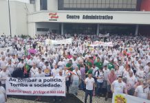 PERDAS SALARIAIS: POLICIAIS MILITARES PROTESTAM CONTRA O GOVERNO MOISÉS