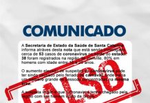 CORONAVÍRUS EM SC: GOVERNO DO ESTADO REBATE E DENUNCIA FAKE NEWS