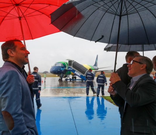 CORREIA PINTO: GOVERNADOR MOISÉS INAUGURA VÔO COMERCIAL NA REGIÃO SERRANA