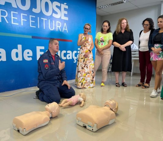 PRIMEIROS SOCORROS: PROFESSORES DE SÃO JOSÉ RECEBEM FORMAÇÃO DE BRIGADISTA