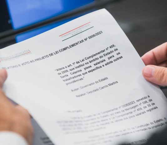 ALESC: PRINCIPAL COMISSÃO TÉCNICA APROVA NOVO PISO SALARIAL DE SC