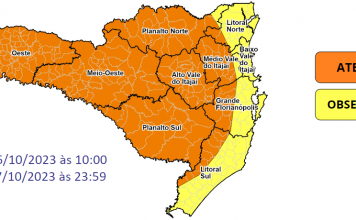 CHUVAS VOLUMOSAS CONTINUAM NESTA SEMANA EM SANTA CATARINA