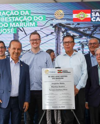 GOVERNADOR JORGINHO MELLO INAUGURA SUBESTAÇÃO DA CELESC QUE VAI REFORÇAR FORNECIMENTO DE ENERGIA NA GRANDE FLORIANÓPOLIS