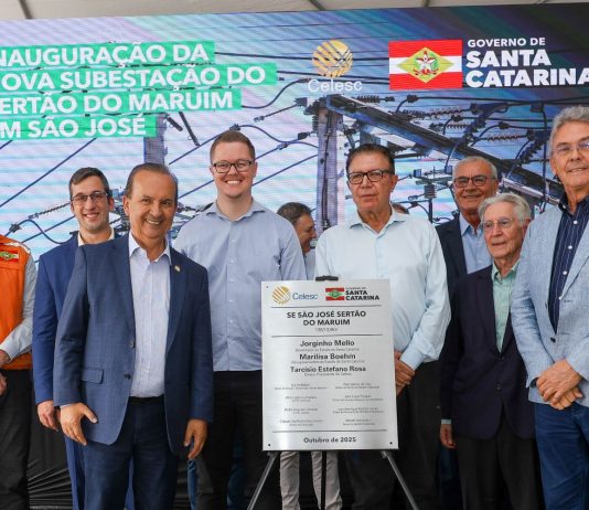 GOVERNADOR JORGINHO MELLO INAUGURA SUBESTAÇÃO DA CELESC QUE VAI REFORÇAR FORNECIMENTO DE ENERGIA NA GRANDE FLORIANÓPOLIS