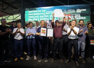 GOVERNO DO ESTADO ANUNCIA PAVIMENTAÇÃO PELO PROGRAMA ESTRADA BOA RURAL EM HERVAL D’OESTE