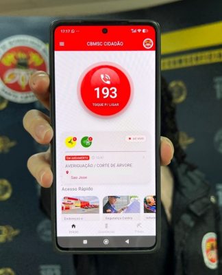 EMERGÊNCIA A UM CLIQUE: CBMSC PASSA A ATENDER CHAMADAS DO 193 PELO APLICATIVO