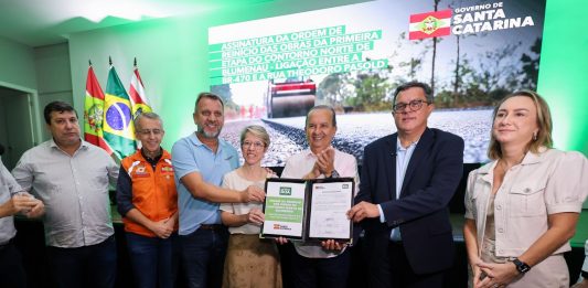 APÓS ANOS DE PARALISAÇÃO, GOVERNO DE SC RETOMA OBRAS DO CONTORNO NORTE DE BLUMENAU COM INVESTIMENTO DE R$ 29 MILHÕES