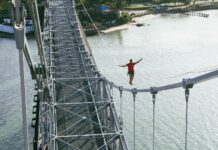 TRAVESSIA HISTÓRICA: MANEZINHO RAFAEL BRIDI TENTA NOVO RECORDE MUNDIAL NA PONTE HERCÍLIO LUZ EM FLORIANÓPOLIS