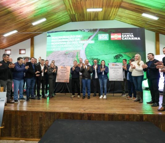 GOVERNO DO ESTADO AMPLIA INVESTIMENTOS NO OESTE COM OBRAS VIÁRIAS, EDUCAÇÃO E EXPANSÃO DO ESTRADA BOA RURAL EM SANTA CAARINA